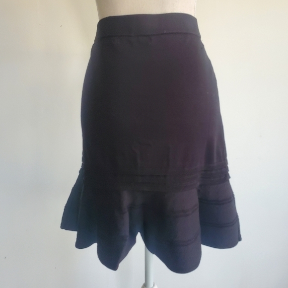 Ivanka Trump Black Ruffle Bandage Skirt - Picture 5 of 8